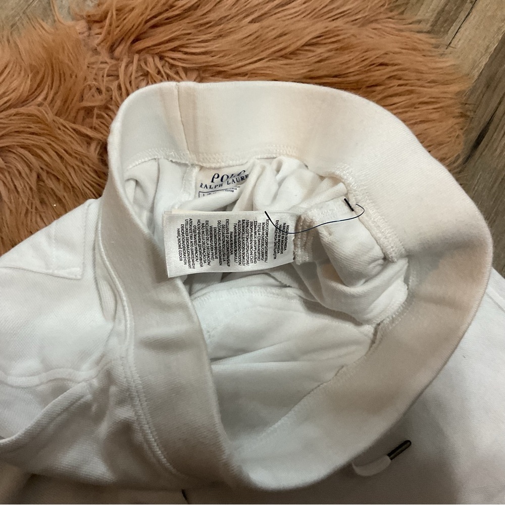Polo Ralph Lauren White Pima Cotton Short Size L NWOT - Picture 6 of 6